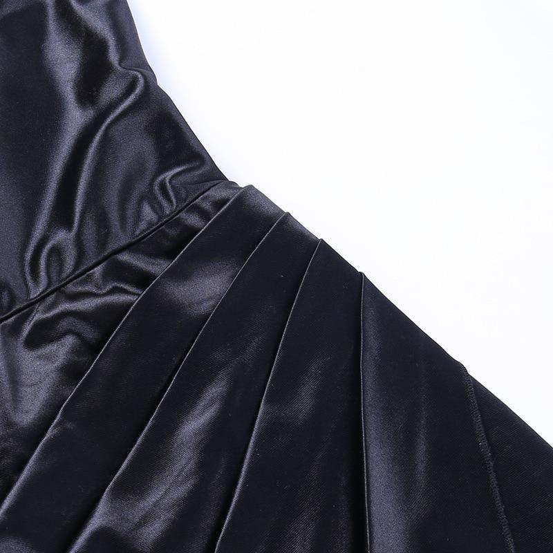 FashionSierra - Articat Satin Split Ruched Dress - Image 14