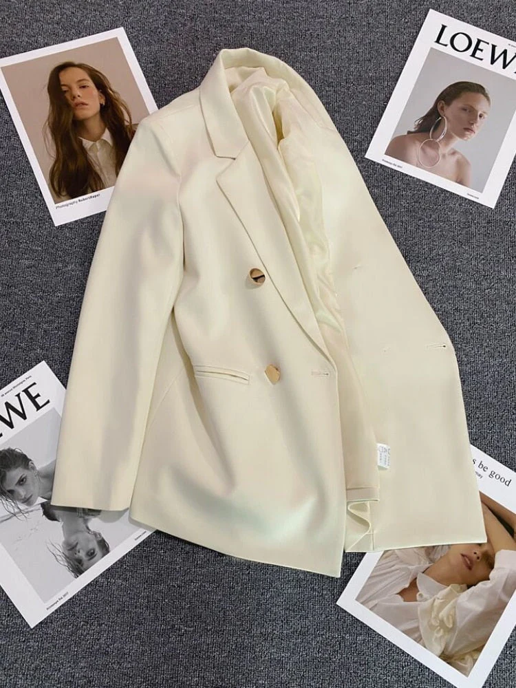 FashionSierra - Korean Version Pure Color Loose Blazer - Image 3