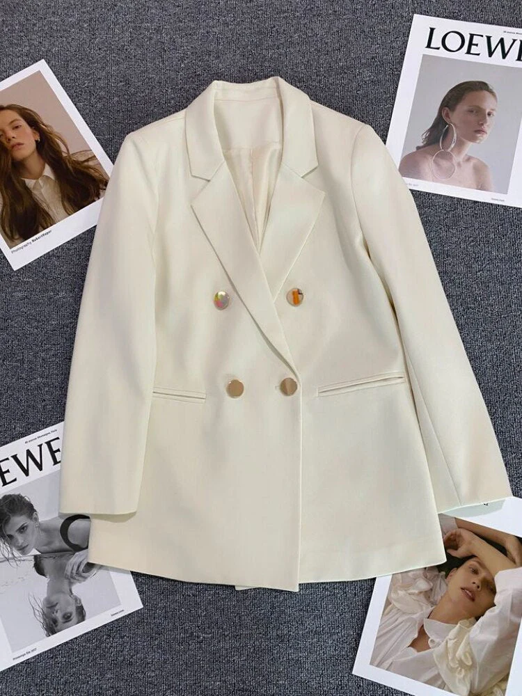 FashionSierra - Korean Version Pure Color Loose Blazer - Image 9
