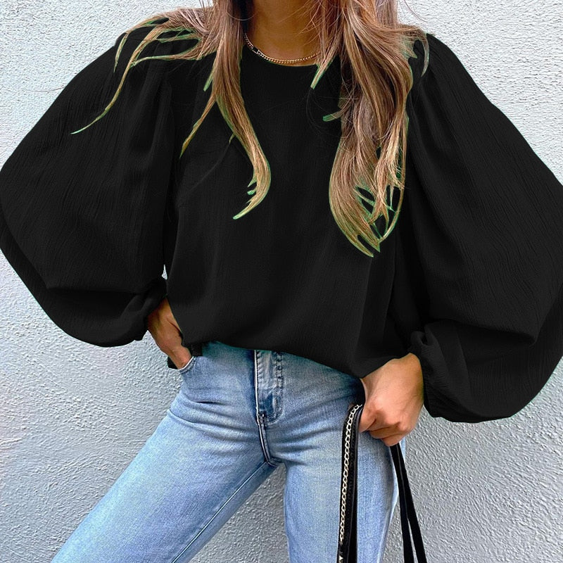 FashionSierra - Vintage Lantern Long Sleeve T-shirt - Image 3