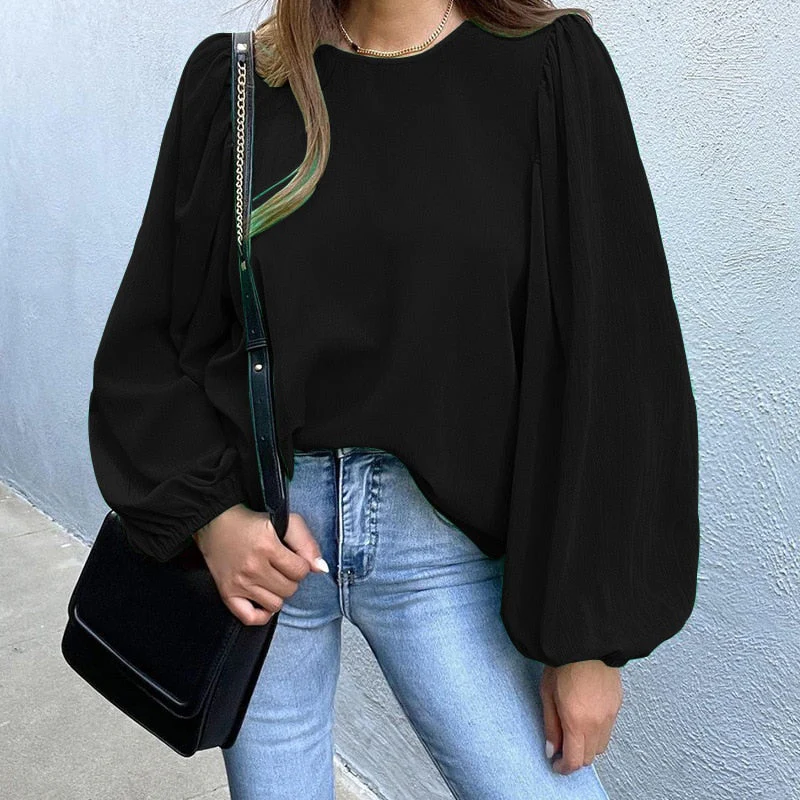FashionSierra - Vintage Lantern Long Sleeve T-shirt - Image 4