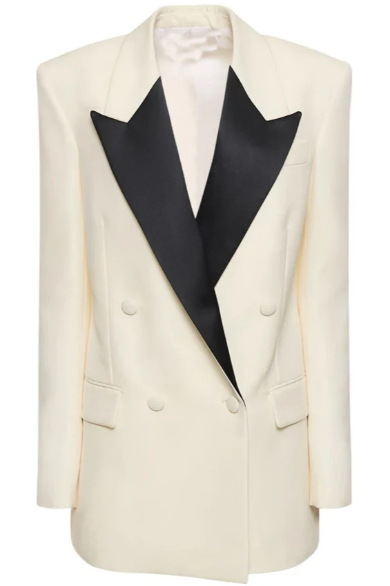 Double Breasted Colorblock Blazer - Image 4