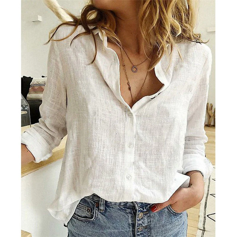 FashionSierra - Leisure White Yellow Shirts - Image 14