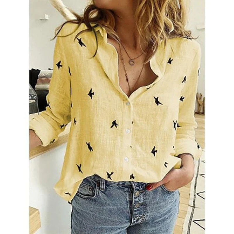 FashionSierra - Leisure White Yellow Shirts - Image 15