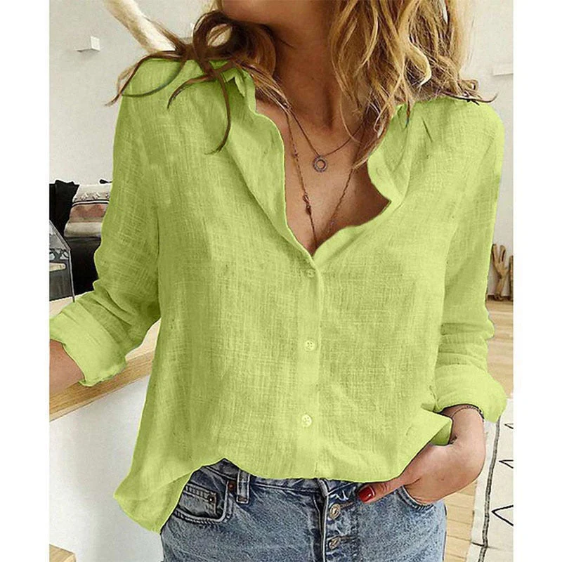 FashionSierra - Leisure White Yellow Shirts - Image 9