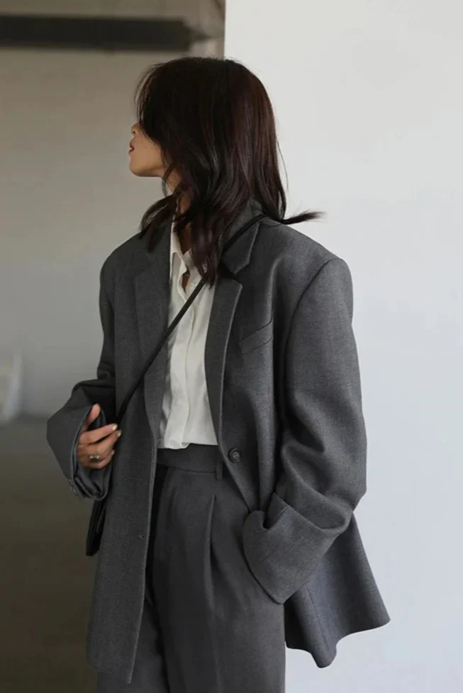 Loose Long Sleeve Office Blazer - Image 4