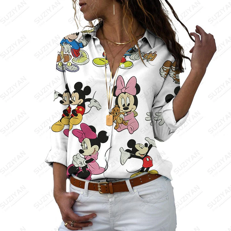 FashionSierra - Disney Micky Mouse Long-sleeved Shirt - Image 5