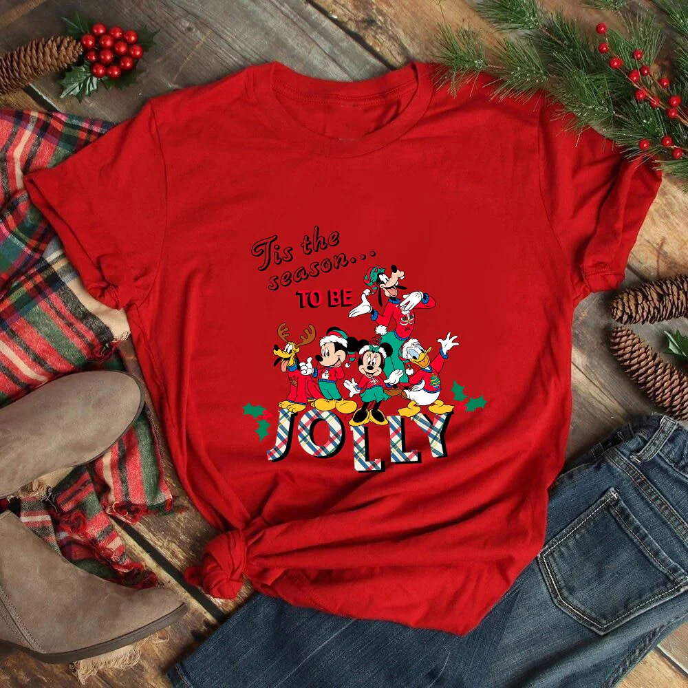 FashionSierra - Mickey Freinds Christmas Party Printed T-shirts - Image 10