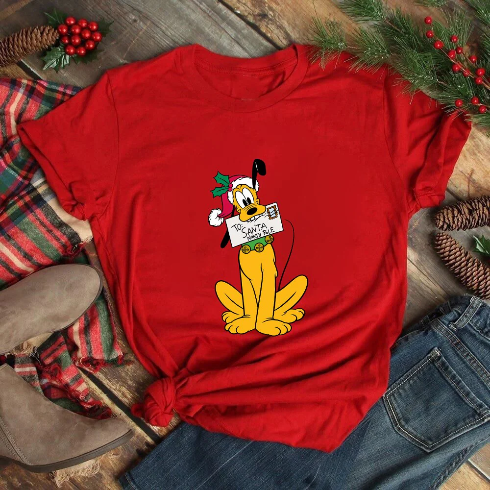 FashionSierra - Mickey Freinds Christmas Party Printed T-shirts - Image 17