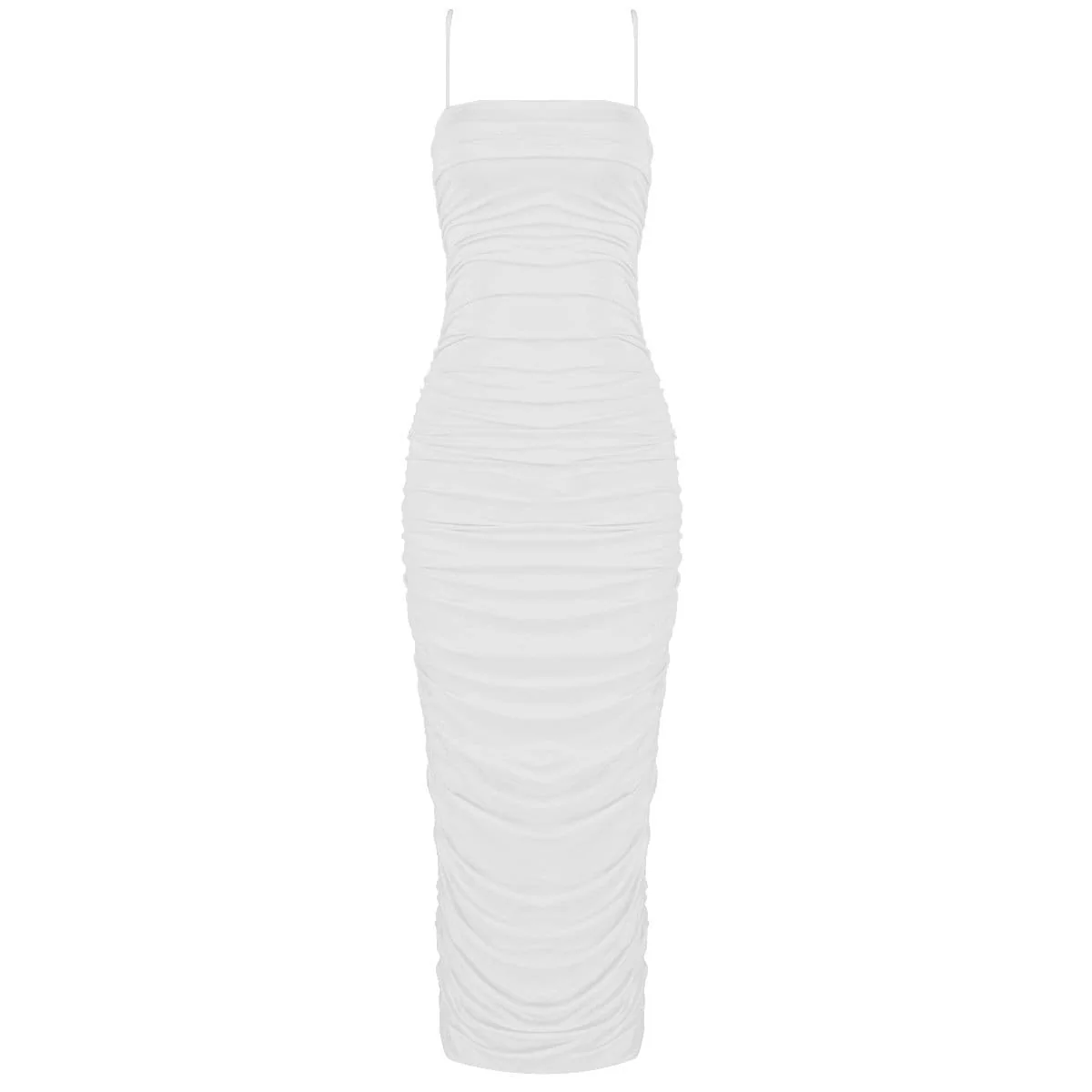 FashionSierra - Pleated Suspender Skirt Women Long Lace Dress - Image 8