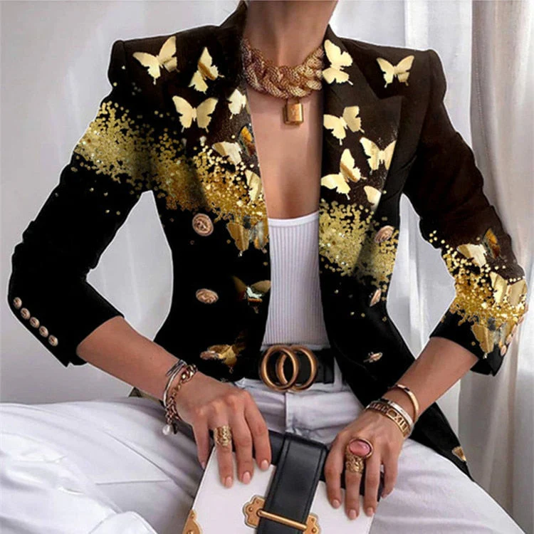 FashionSierra - Plus Size Elegant Butterfly Blazer - Image 6