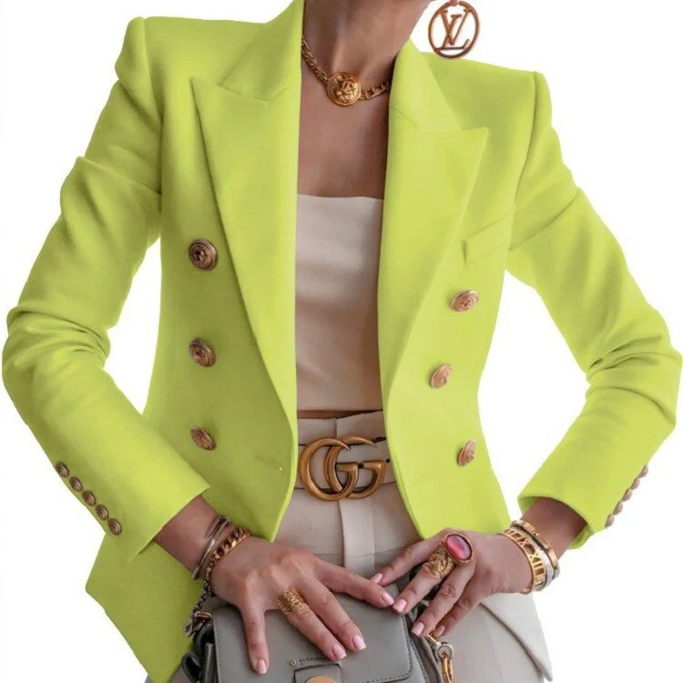 FashionSierra - Vintage Button Casual Short Blazer - Image 14