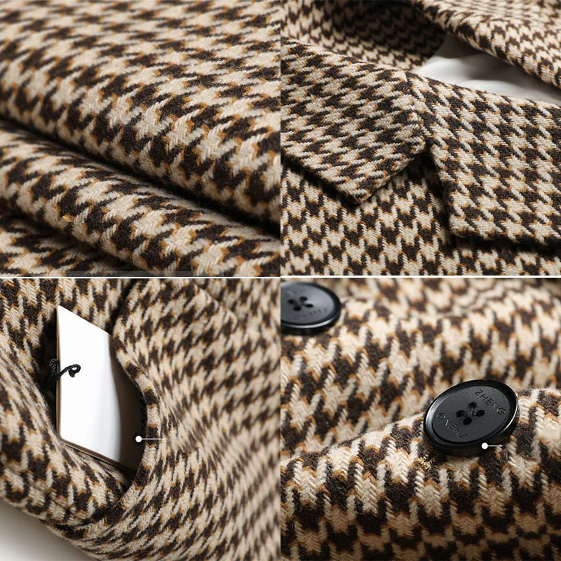 FashionSierra - Long Sleeve Plaid Blazer - Image 6