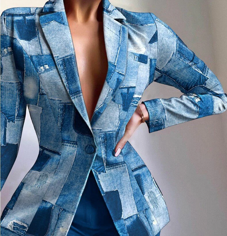 FashionSierra - Colorful Long Sleeve Blazer - Image 11