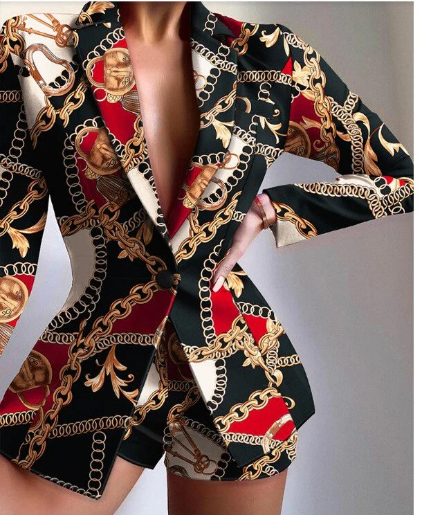 FashionSierra - Colorful Long Sleeve Blazer - Image 24