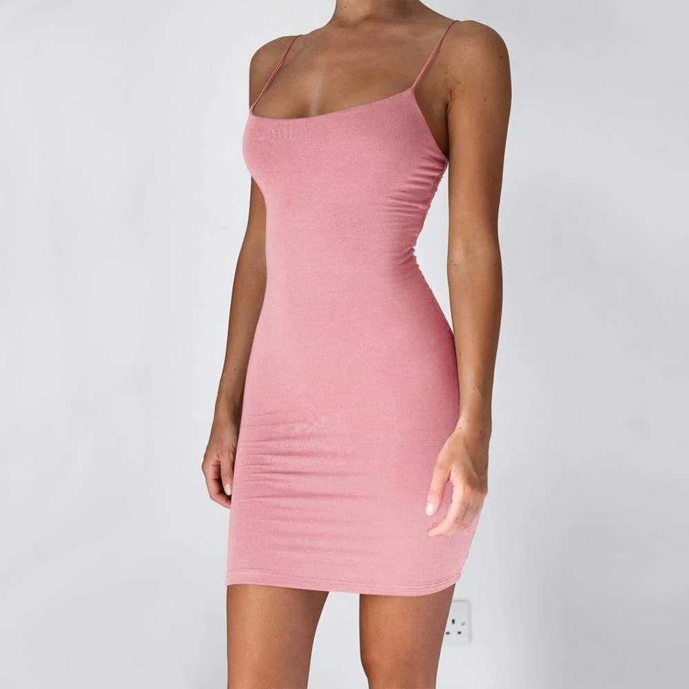 FashionSierra - Women Summer Dress Spaghetti Strap Bodycon Mini Beach Sundress - Image 7