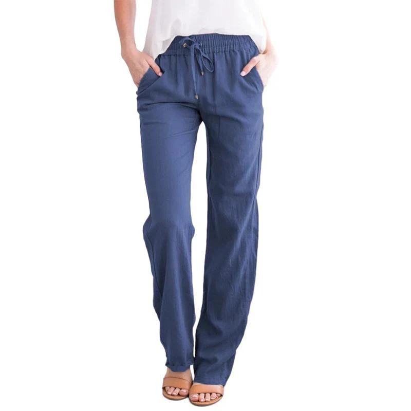 FashionSierra - Women's Elastic Mid Waist Pants - Image 10