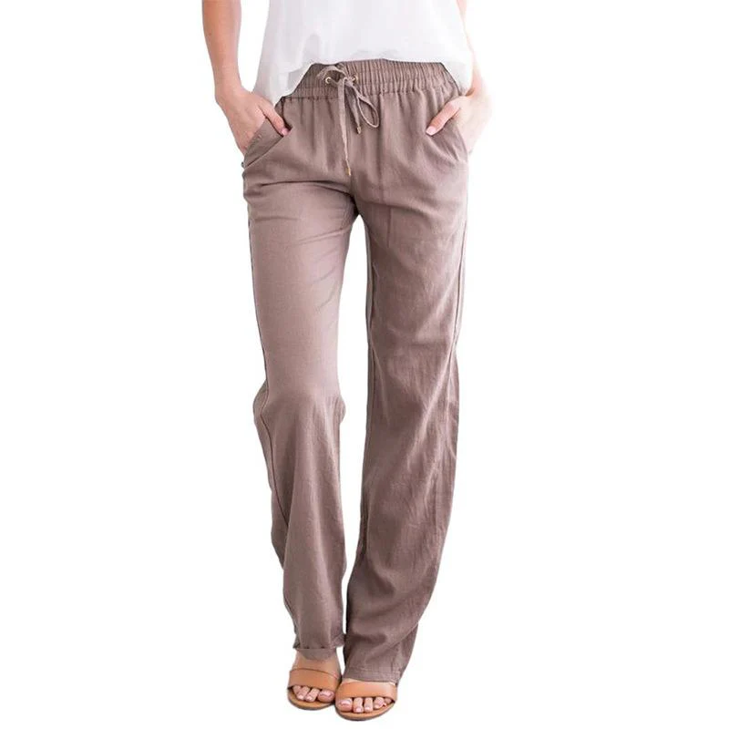 FashionSierra - Women's Elastic Mid Waist Pants - Image 11
