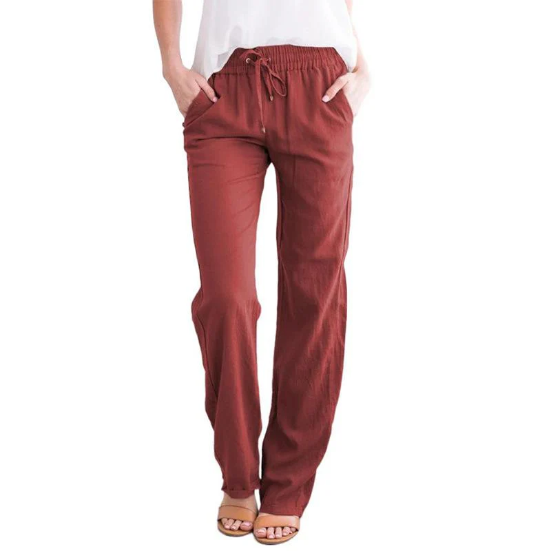 FashionSierra - Women's Elastic Mid Waist Pants - Image 12