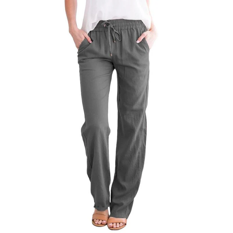 FashionSierra - Women's Elastic Mid Waist Pants - Image 13