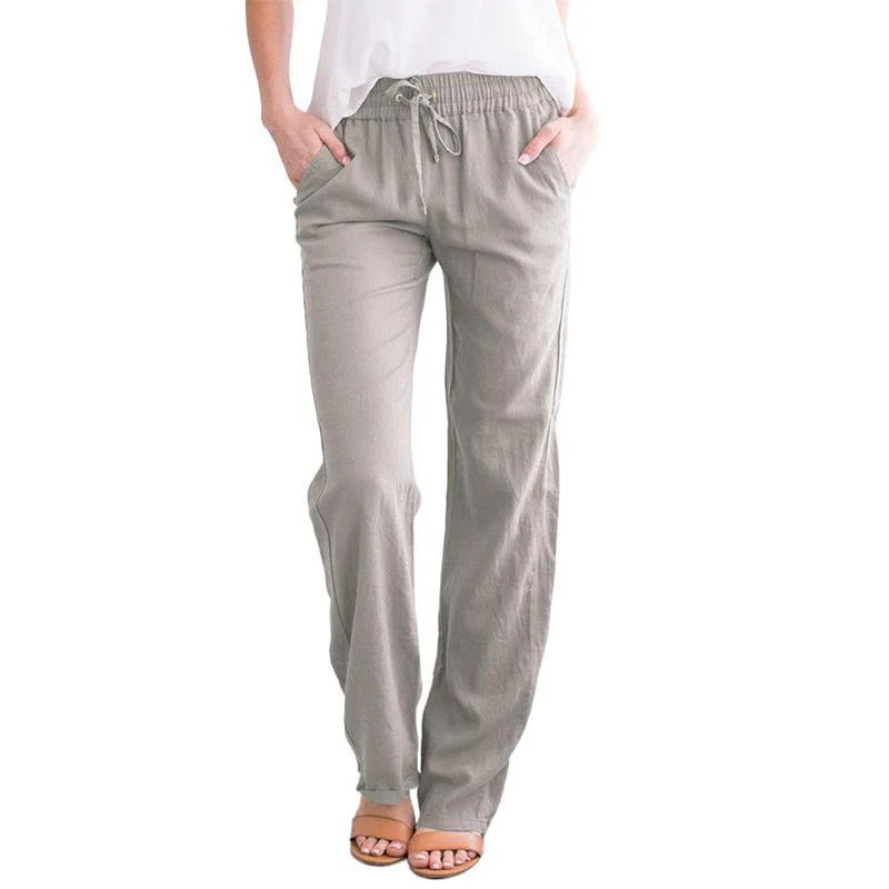 FashionSierra - Women's Elastic Mid Waist Pants - Image 14