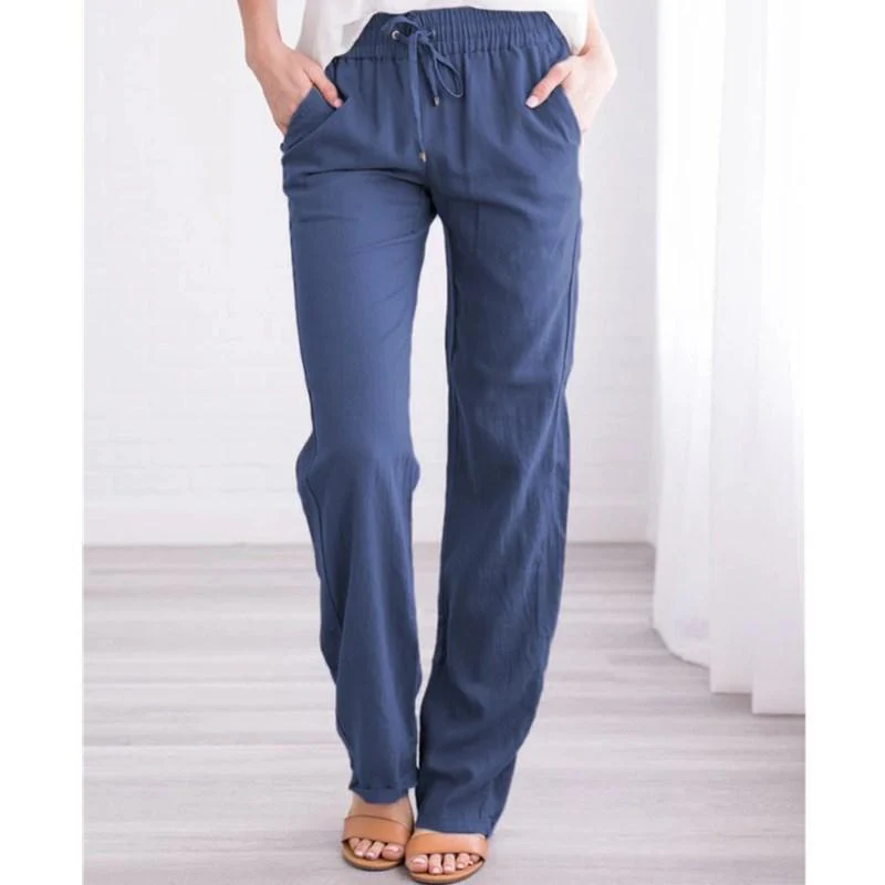 FashionSierra - Women's Elastic Mid Waist Pants - Image 6