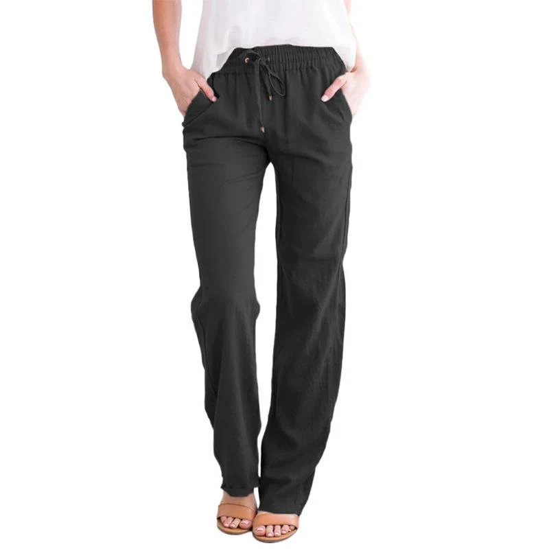 FashionSierra - Women's Elastic Mid Waist Pants - Image 8