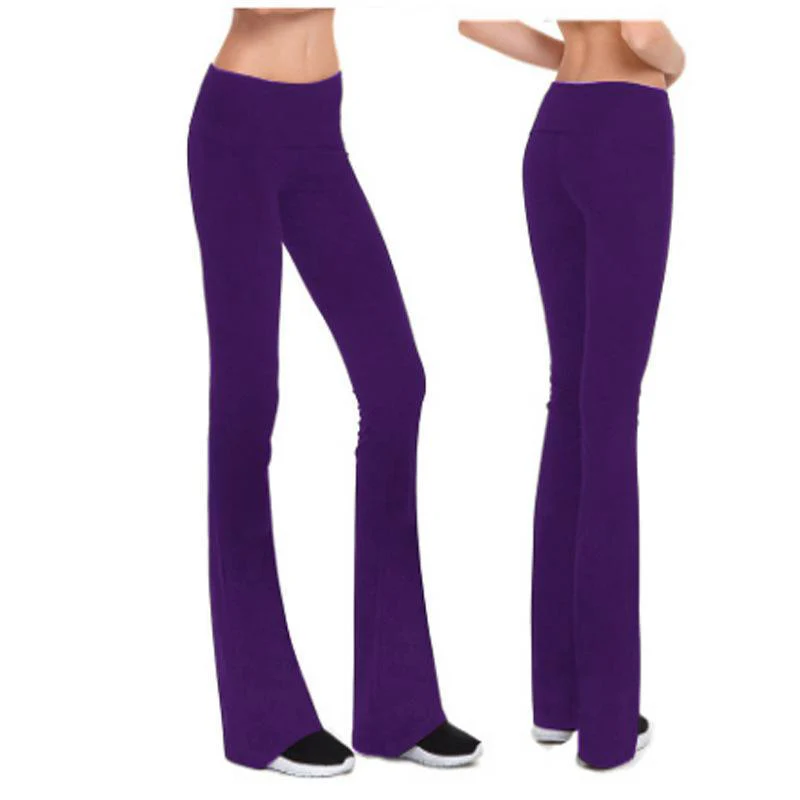 FashionSierra - Women's mid rise bootcut slim fit flare yoga pants - Image 6