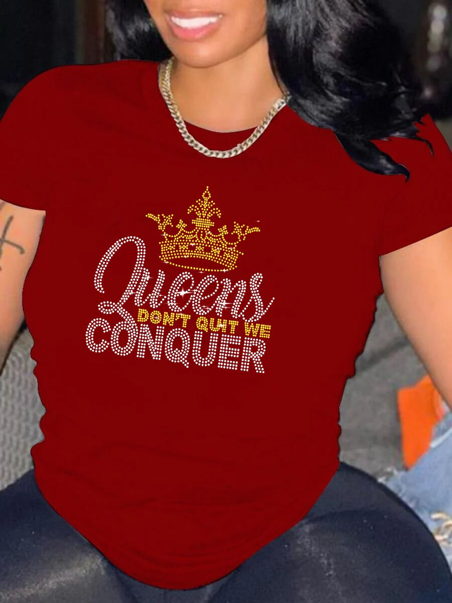 FashionSierra - Casual Bricked Letter Print T-Shirts - Image 10