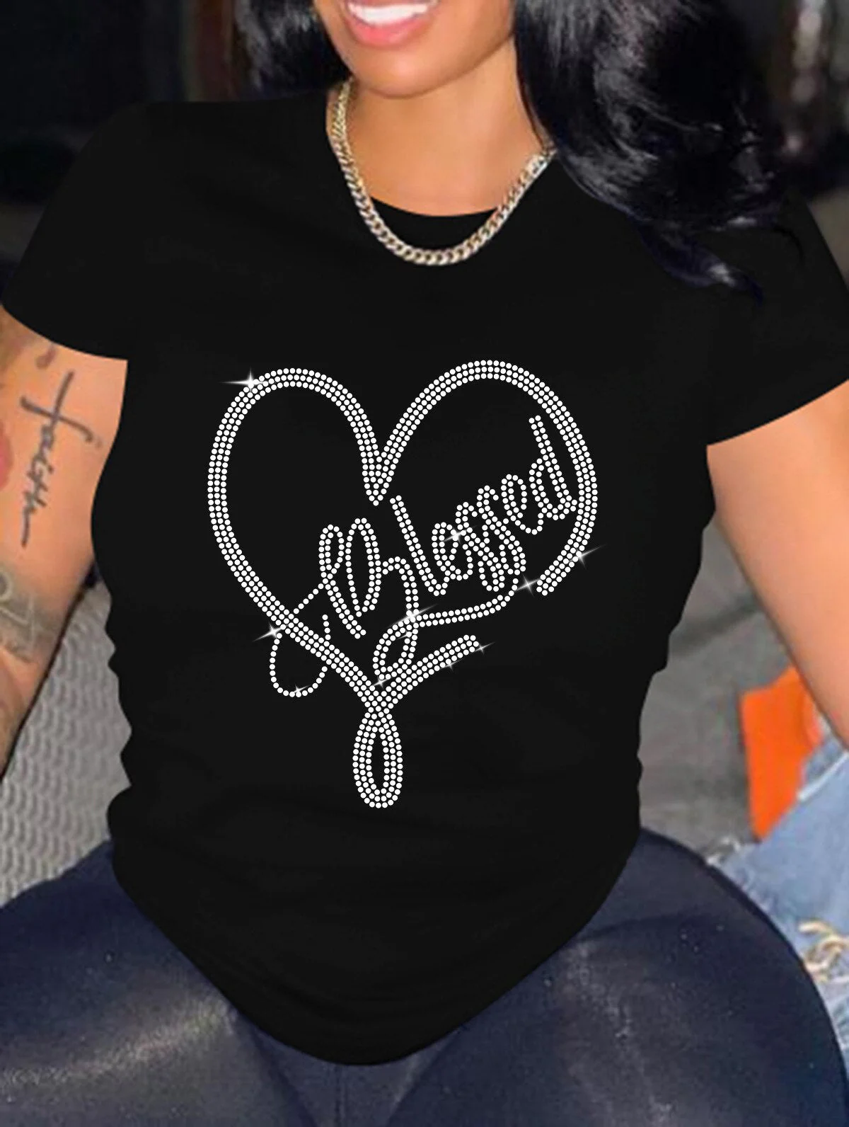 FashionSierra - Casual Bricked Letter Print T-Shirts - Image 19
