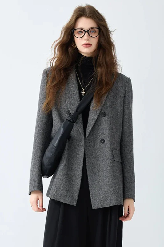 Woolen Casual Suit Blazer - Image 3
